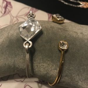 Gold cuff crystal Swarovski bracelet